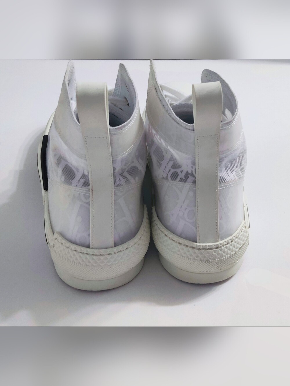 Dior Italian Made Men's High-Top Sneakers. Size 46 EU. 12.5-13 US. Pre-owned. - Picture 4 of 10